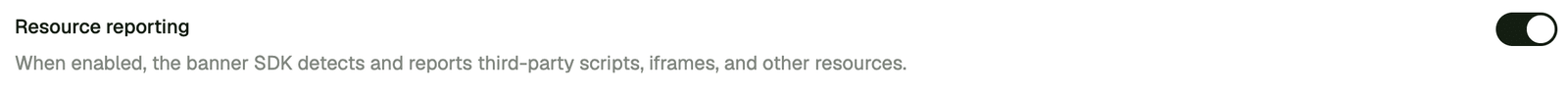 Disable Resource Detection on the Cookie Banner screenshot
