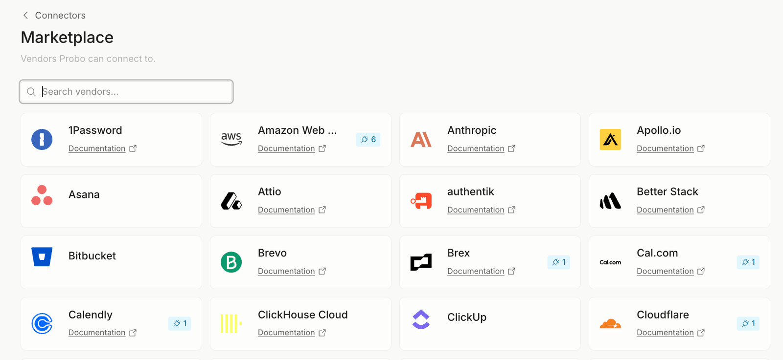 See and manage connector accounts screenshot