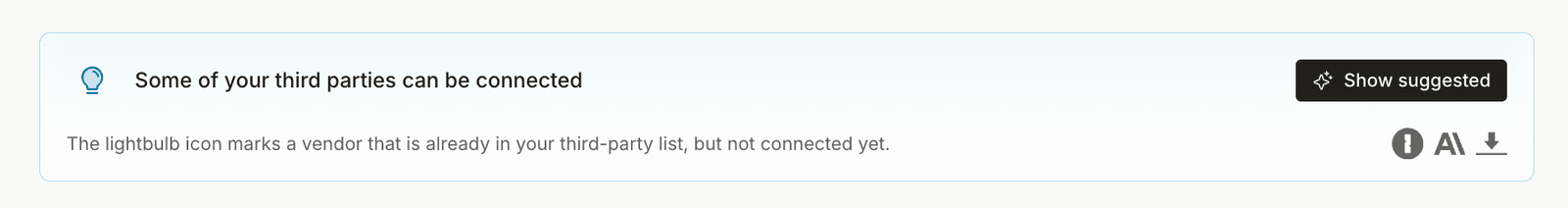 Find unconnected integrations screenshot